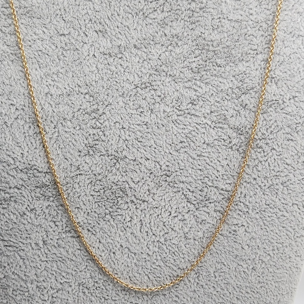 Dainty 14k Yellow Gold Filled Cable Chain Necklace 1.3mm 20 Inch 1/20 14K Unisex